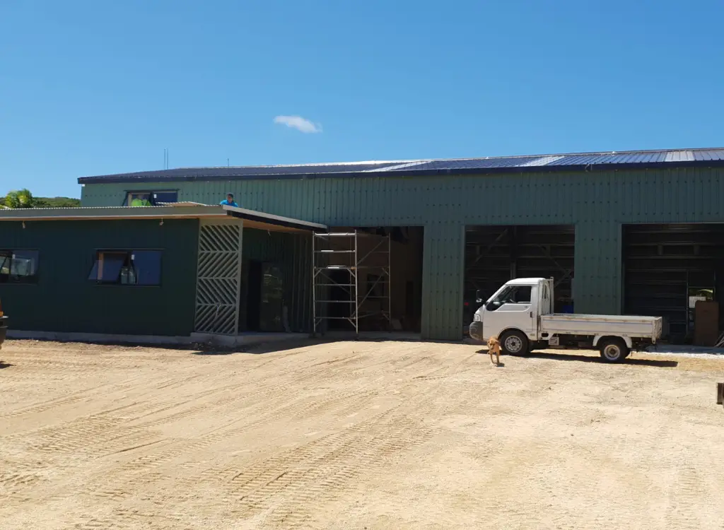 NIUE Rentals depot and workshop
