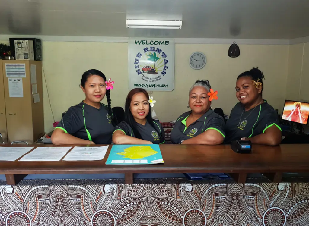 NIUE Rentals front desk team